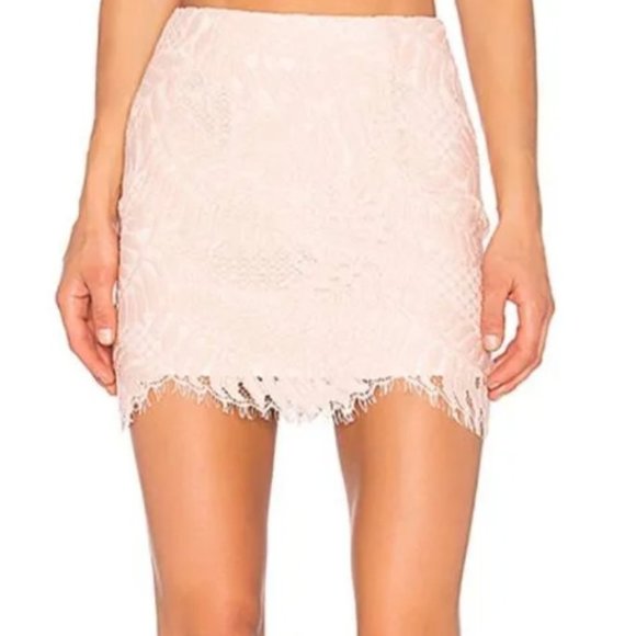 NWT Lovers & Friends Pink Lace Skirt Papaya Sz L - Picture 4 of 17